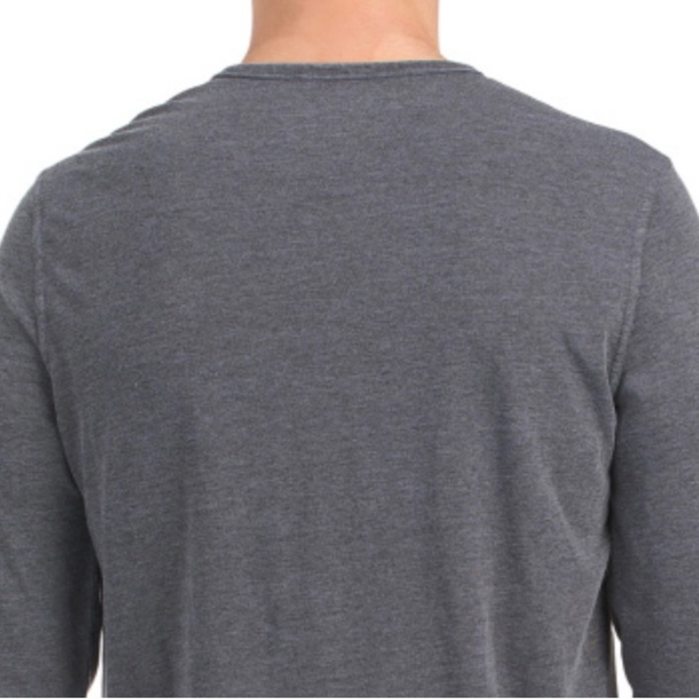 NWT LUCKY BRAND Venice Burnout 2 Button long sleeve Tee - Picture 2 of 2